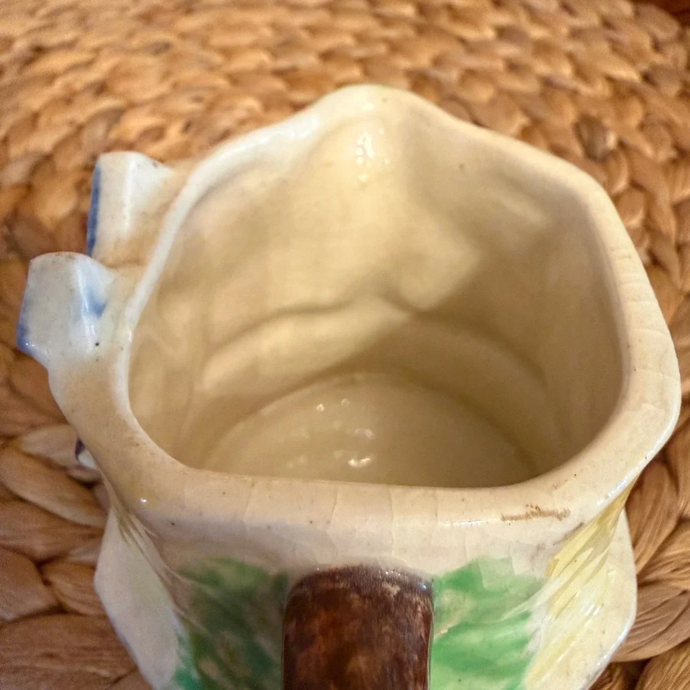 Vintage Dutch Windmill Ceramic Sugar Bowl and Creamer Set Japan Good 2pc